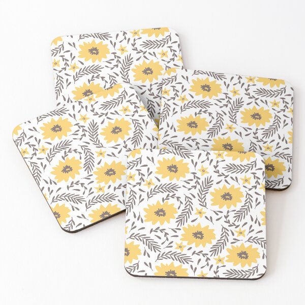 Item preview, Sunflower Daisy Floral Yellow and Tan Pattern designed and sold by KL14.