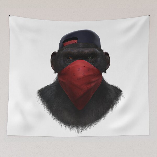 Item preview, The 3 wise monkeys in street art design designed and sold by AffengeilerShop.