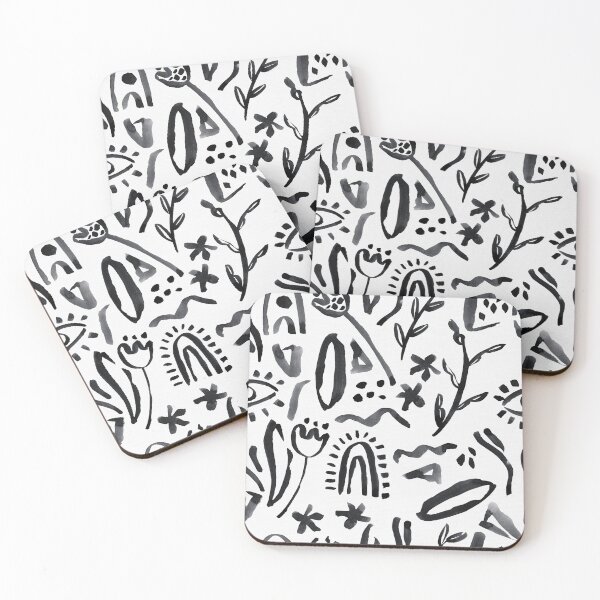 Item preview, Watercolour Black Abstract Shapes designed and sold by RebeccaFlaherty.