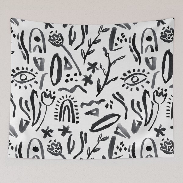 Artikelvorschau, Watercolour Black Abstract Shapes entworfen und verkauft von RebeccaFlaherty.