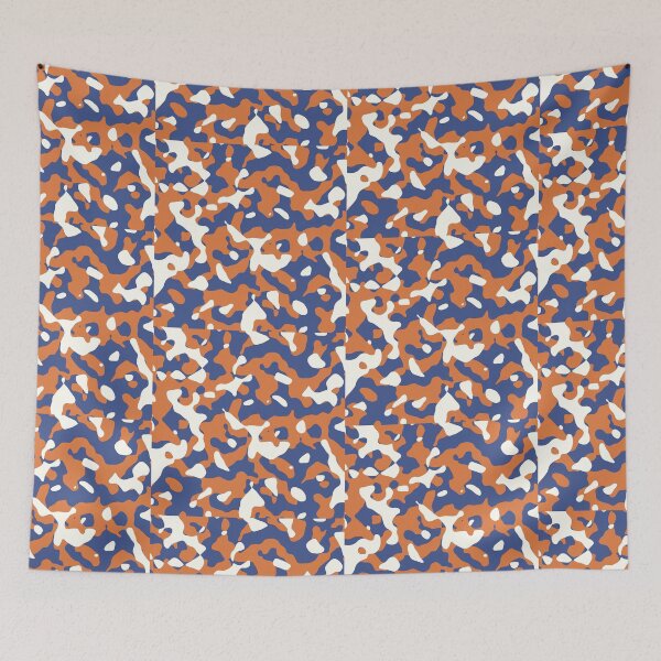 Item preview, Modern Blue And Orange Camo Camouflage  designed and sold by NECHSTORE.