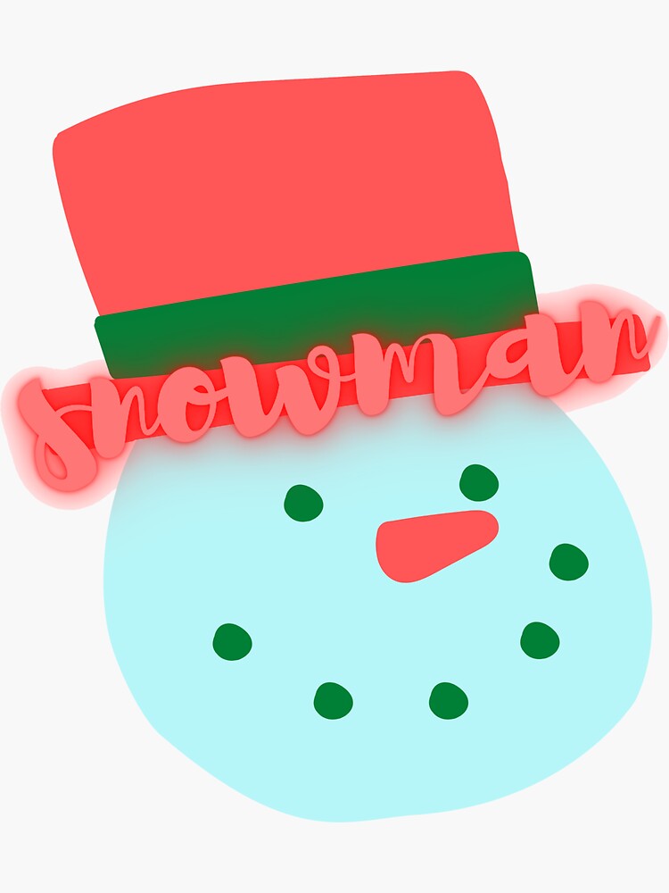 snowman-sticker-for-sale-by-pitshop-redbubble