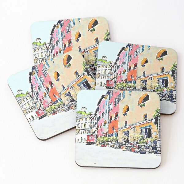 Item preview, Brisighella: glimpse of the buildings with truck designed and sold by Giuseppe Cocco.