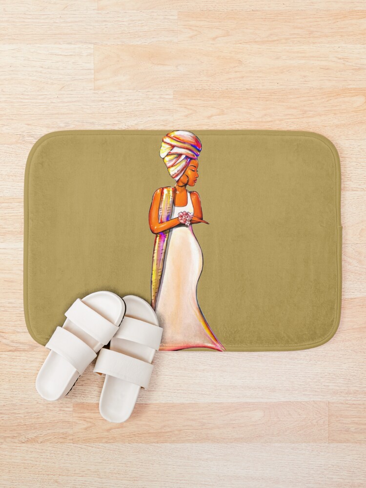 Alternate view of Queen In Us Women African Headwrap Bath Mat