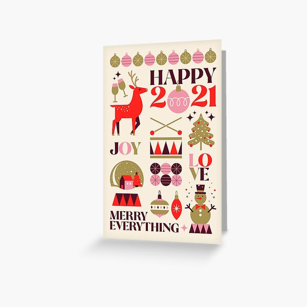 Happy Christmas Reindeer  Greeting Card