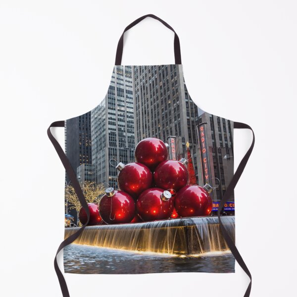 Item preview, A Christmas Card from New York City - Giant Red Balls Pyramid and Radio City Music Hall designed and sold by Georgia Mizuleva.