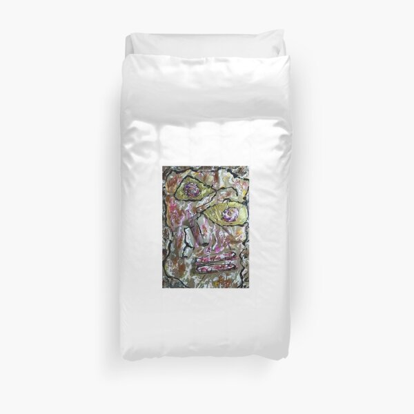Homage to Dubuffet's Homage to Klee's Senecio (if it existed) Duvet Cover