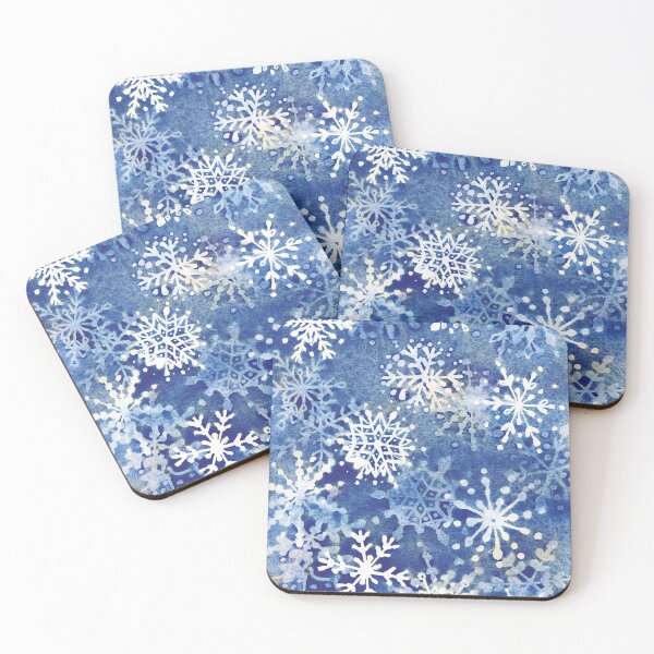Item preview, Shimmering Watercolor Snowflakes designed and sold by AlicjaCurioseur.