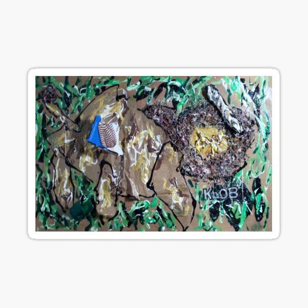north American Bison (with trash bits, for realism) Sticker