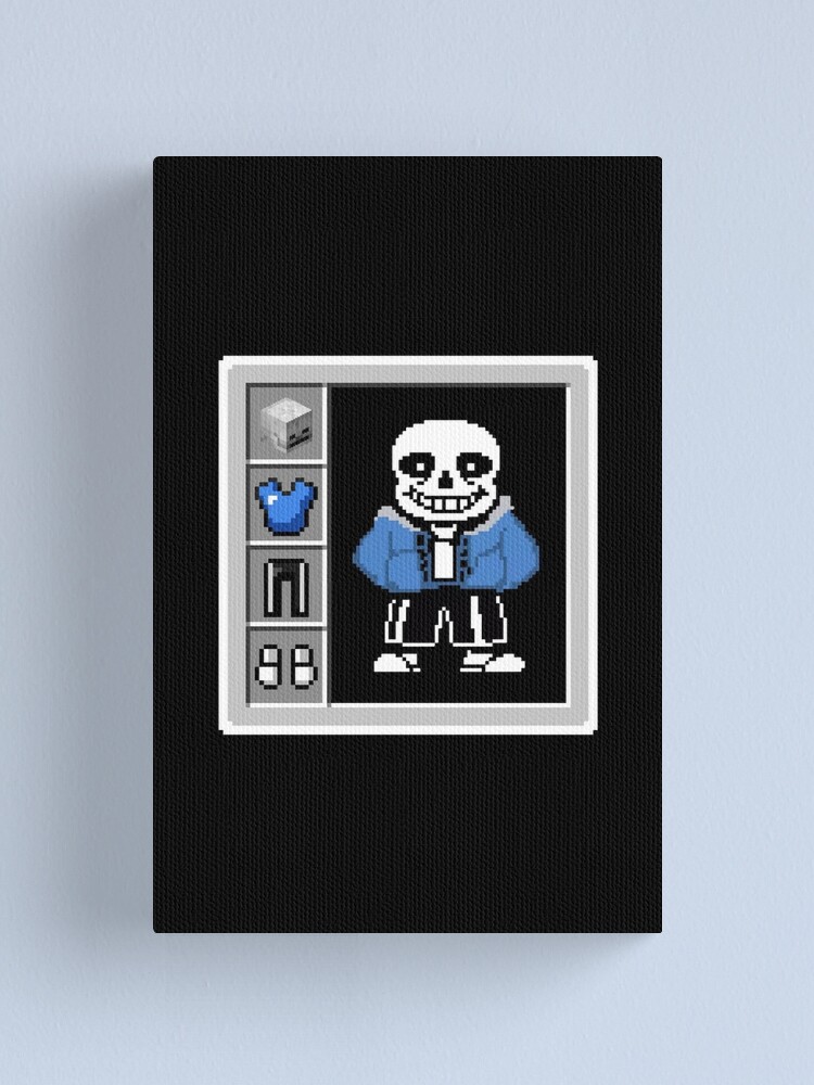 Sans In Minecraft Inventory Meme Canvas Print By Apeter0 Redbubble