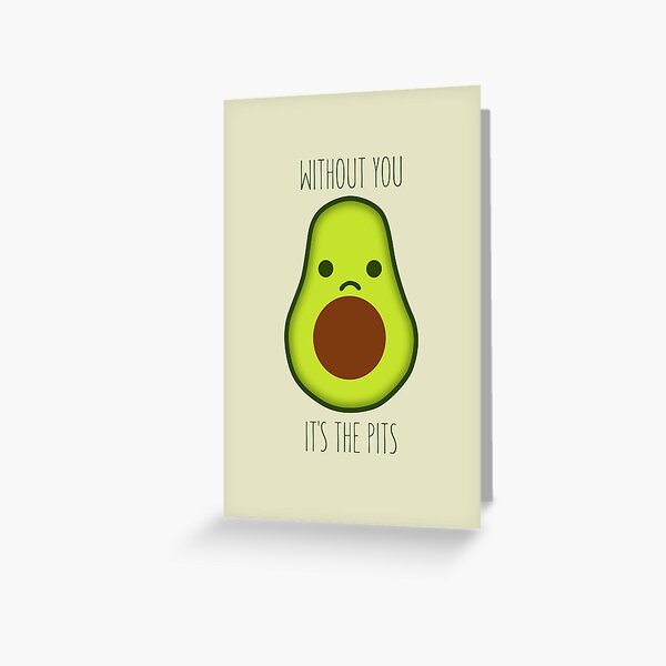 Avocado Pits Greeting Card
