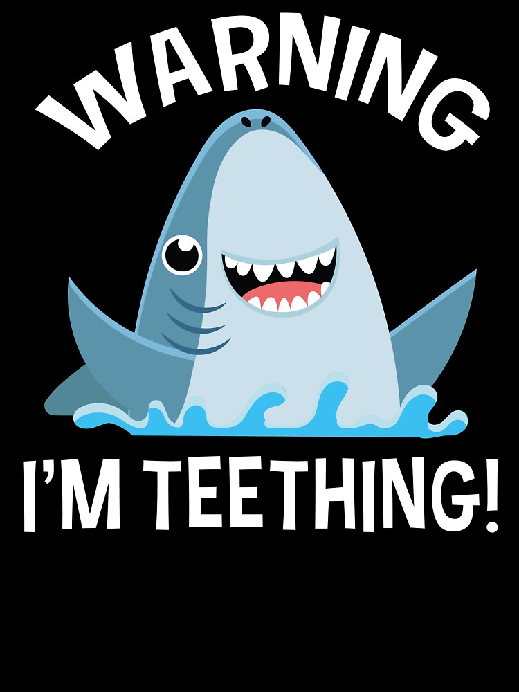 Thumbnail 2 of 2, Baby T-Shirt, Warning I'm Teething designed and sold by cherrific.