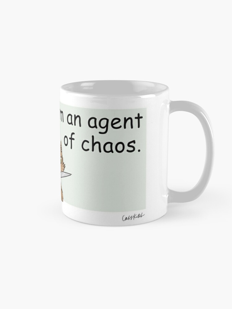 i am an agent of chaos Cat Coffee Mug for Sale by cass-ketch