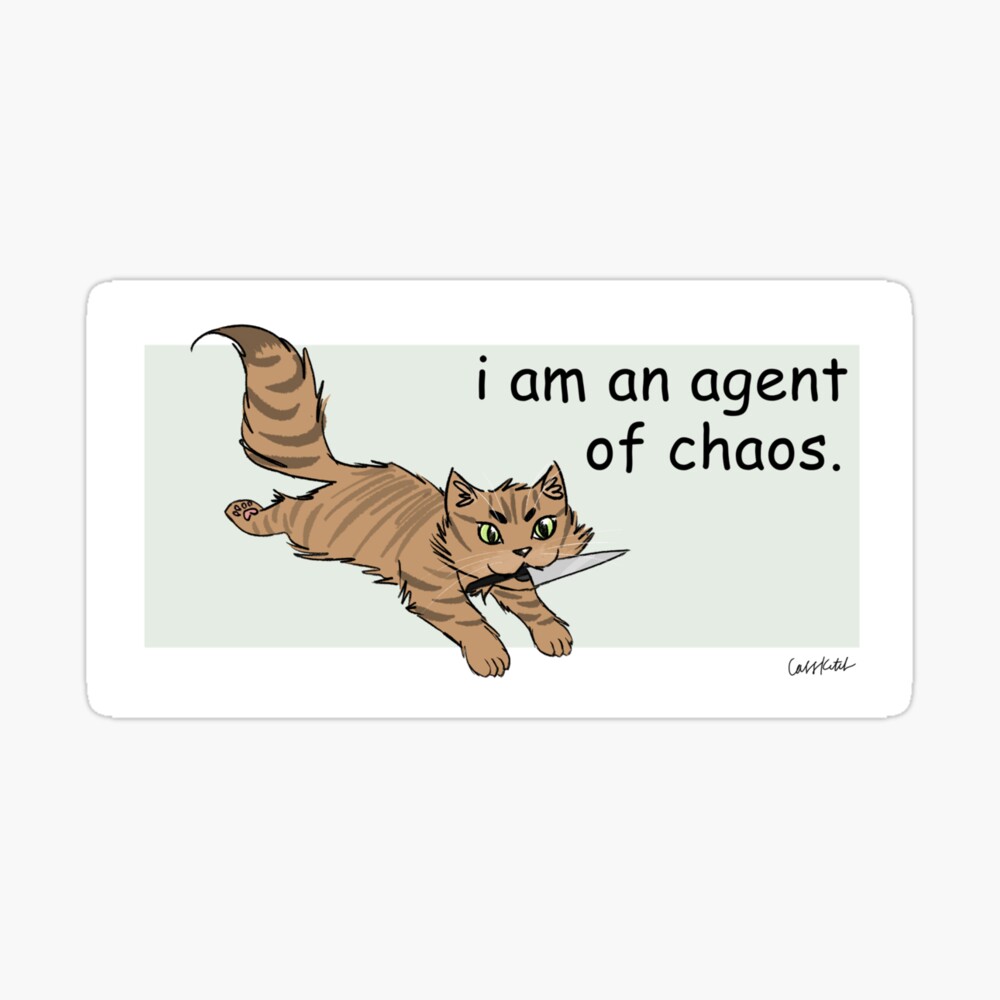 i am an agent of chaos Cat Coffee Mug for Sale by cass-ketch