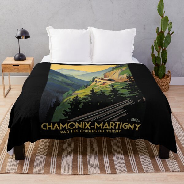 Item preview, retro classic Chamonix Martigny poster designed and sold by CorasPosters.