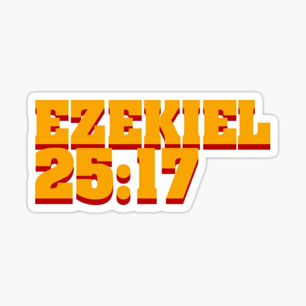 Hesekiel 25:17 Sticker