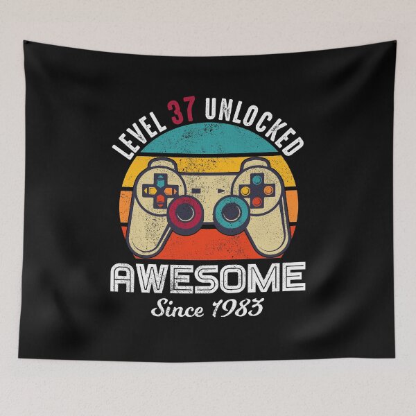 Item preview, Level 37 Unlocked Birthday Awesome Since 1983 designed and sold by RandomStuffShop.