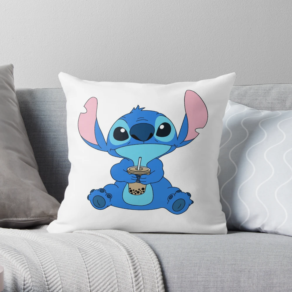 Disney Stitch Weird But Cute Decorative Throw Toddler Pillow, Purple and Blue, Unisex