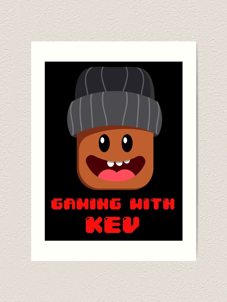 Gamingwithkev Happy Roblox Head Art Print By Moh Khalifa Redbubble - roblox head art