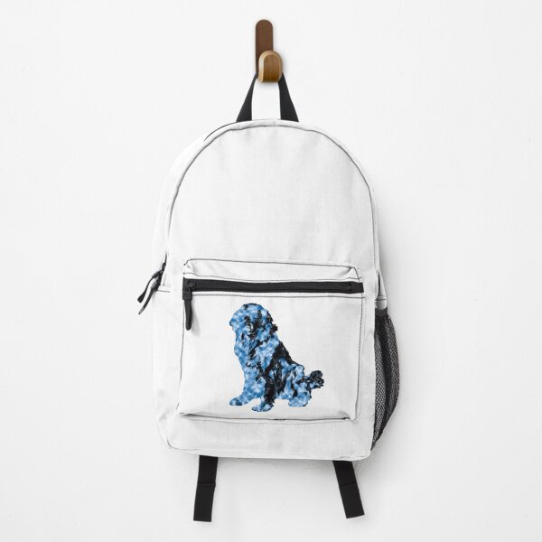 Newfoundland Dog Blue Black Backpack