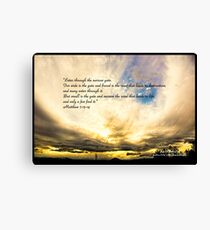 Bible Verse Matthew 7:13-14 Canvas Print