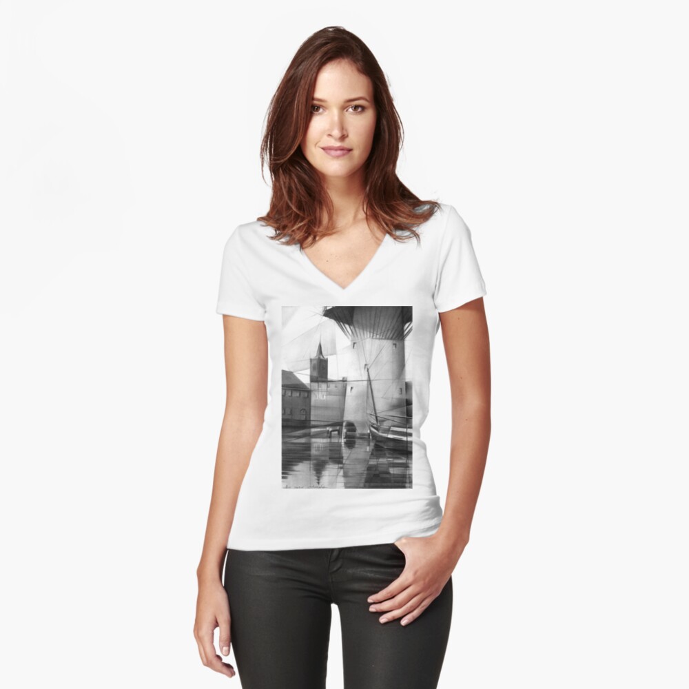 Item preview, Fitted V-Neck T-Shirt designed and sold by CorneAkkers.