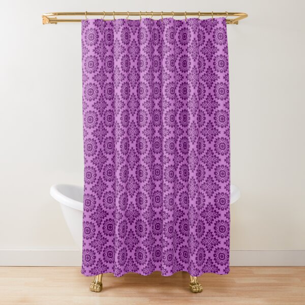 Blumenornament barock violet 21102020 in Klein Duschvorhang