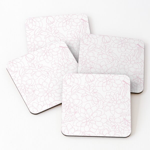 Item preview, Vintage style flower pattern with pink line  designed and sold by pencilprincess studio.