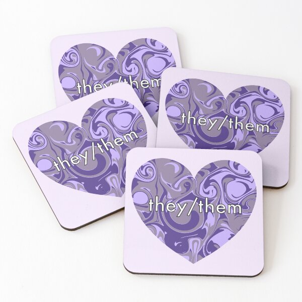 Item preview, They/Them Pronouns Heart  designed and sold by Mickey Kyan.