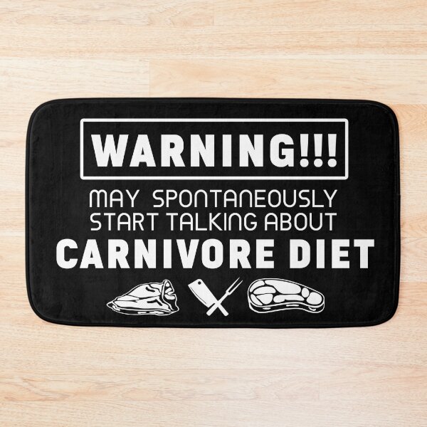 Item preview, Warning may spontaneously start talking about carnivore diet 2 designed and sold by PurrfectCorner.