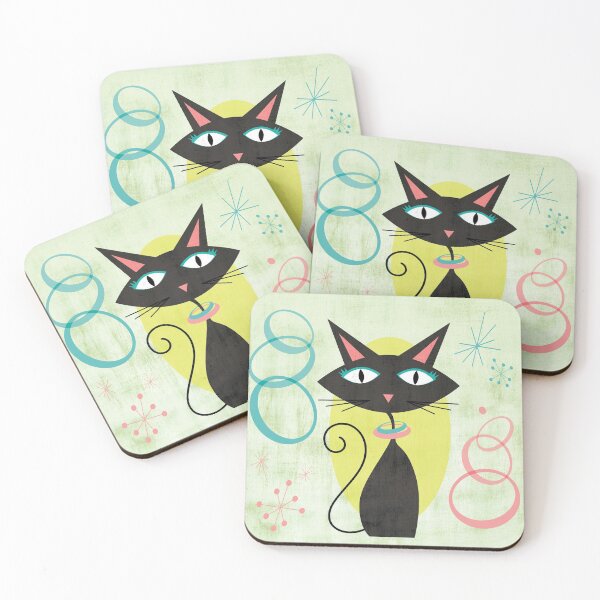 Item preview, Mid-Century Atomic Black Cat designed and sold by brotherinas.