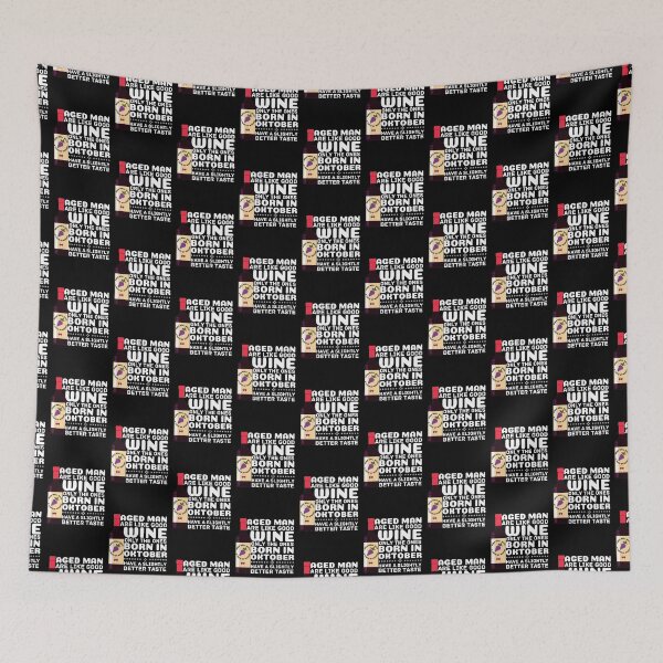 Item preview, Aged Man Love Wine Born In Oktober designed and sold by Sonatablue.