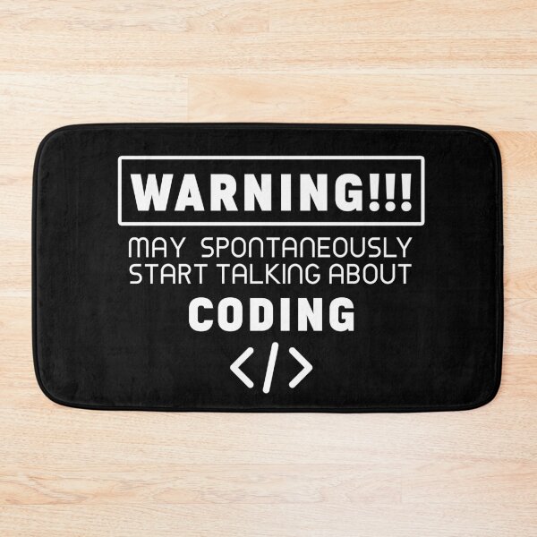 Item preview, Warning may spontaneously start talking about coding 2 designed and sold by PurrfectCorner.