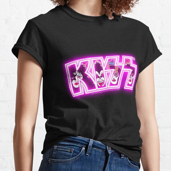 Kiss Women's Crop Top Classic Logo Graphic Tees Glam Rock Band Album  Concert Tour Merch T-Shirts Ladies Birthday Gift Tops T-Shirt Sweatshirt -  DadMomGift