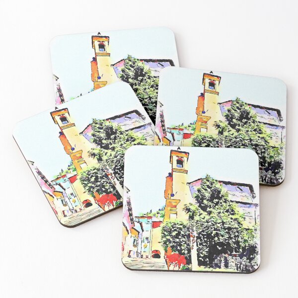 Item preview, Brisighella: foreshortening with staircase and church designed and sold by Giuseppe Cocco.