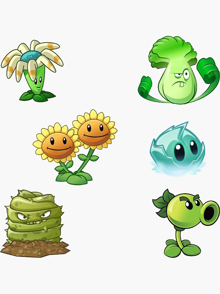 Plants Versus Zombies 2 Neon Mixtape Tour Plants Stickers Magnet for Sale  by Xavier Vandenberg