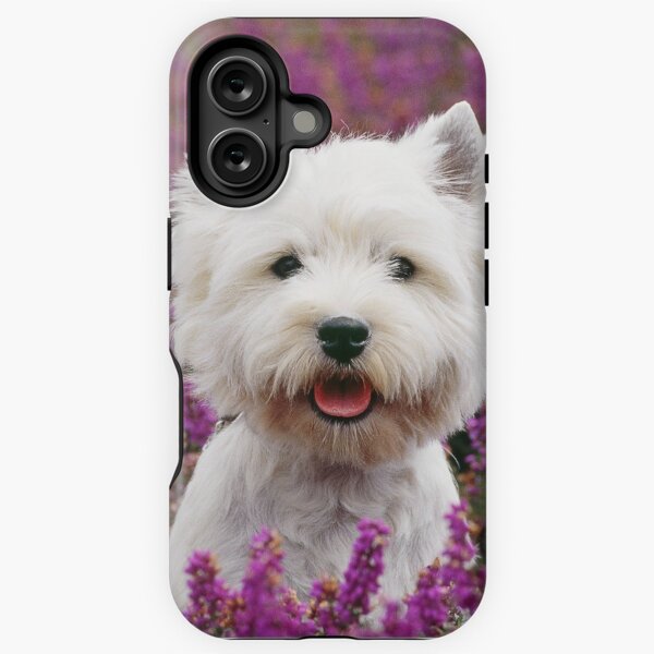 Vista previa del artículo con la obra «Westie, West Highland Terrier perros en brezo», diseñado y vendido por ScienceSource.