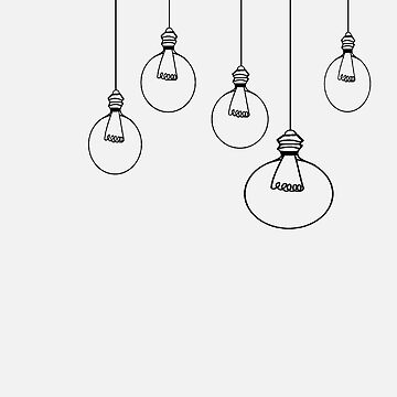 Artwork thumbnail, Hanging Light Bulbs by first-draft