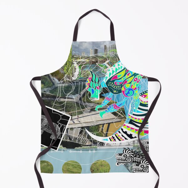 Item preview, where the monsters live in landscape collage ecopop pattern designed and sold by jorgelebeau.
