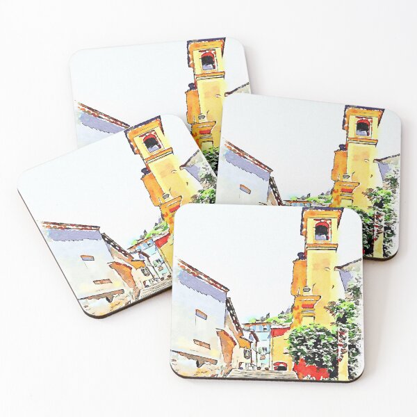 Item preview, Brisighella: foreshortening with staircase and church designed and sold by Giuseppe Cocco.