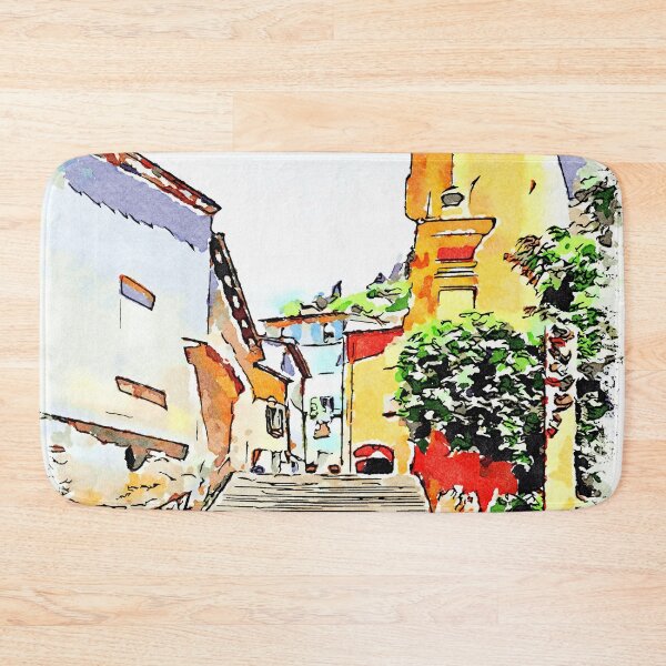 Item preview, Brisighella: foreshortening with staircase and church designed and sold by Giuseppe Cocco.