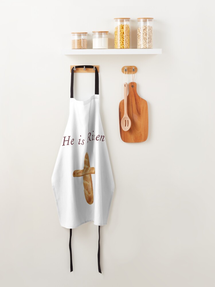 He Is Risen, Shirley's Bread Apron (Community) Apron for Sale by shminoa