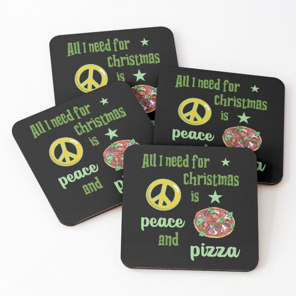 Item preview, Christmas, peace, pizza all I need. designed and sold by Bodino.