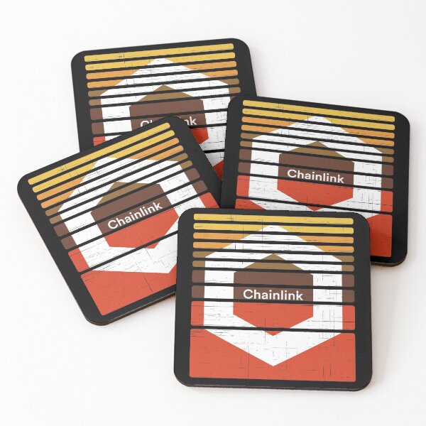 Item preview, Chainlink LINK Cryptocurrency Red Grunge Sunset designed and sold by Bitcoin-Fashion.
