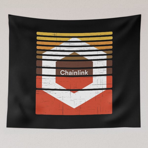 Item preview, Chainlink LINK Cryptocurrency Red Grunge Sunset designed and sold by Bitcoin-Fashion.