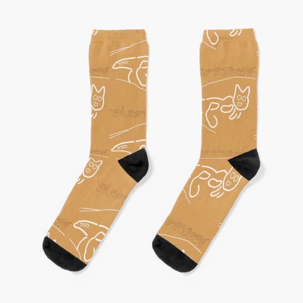 "ArchaeoCat" in American Sign Language (ASL) Socks