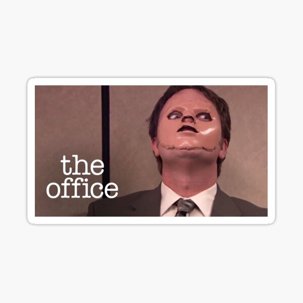 "Dwight Schrute face mask" Sticker for Sale by Nicolusque Redbubble