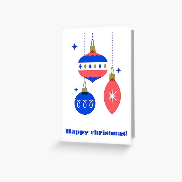 Christmas Tree decorations Greeting Card