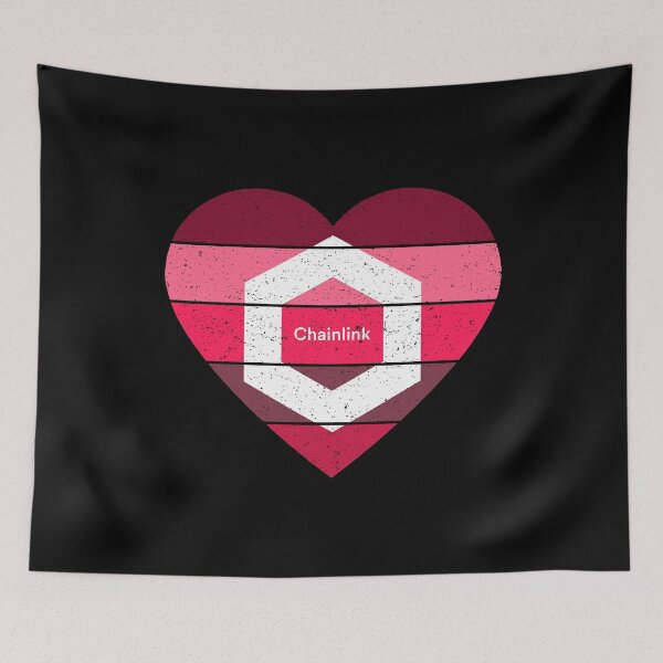 Item preview, Love Chainlink LINK Pink Heart Sunset  designed and sold by Bitcoin-Fashion.