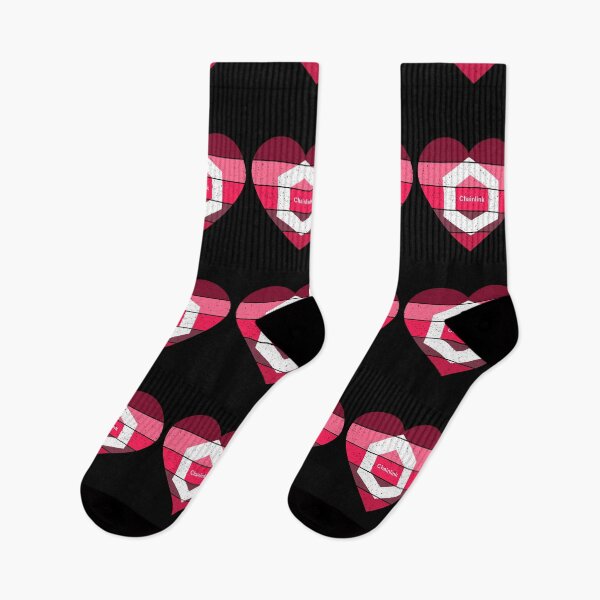 Item preview, Love Chainlink LINK Pink Heart Sunset  designed and sold by Bitcoin-Fashion.